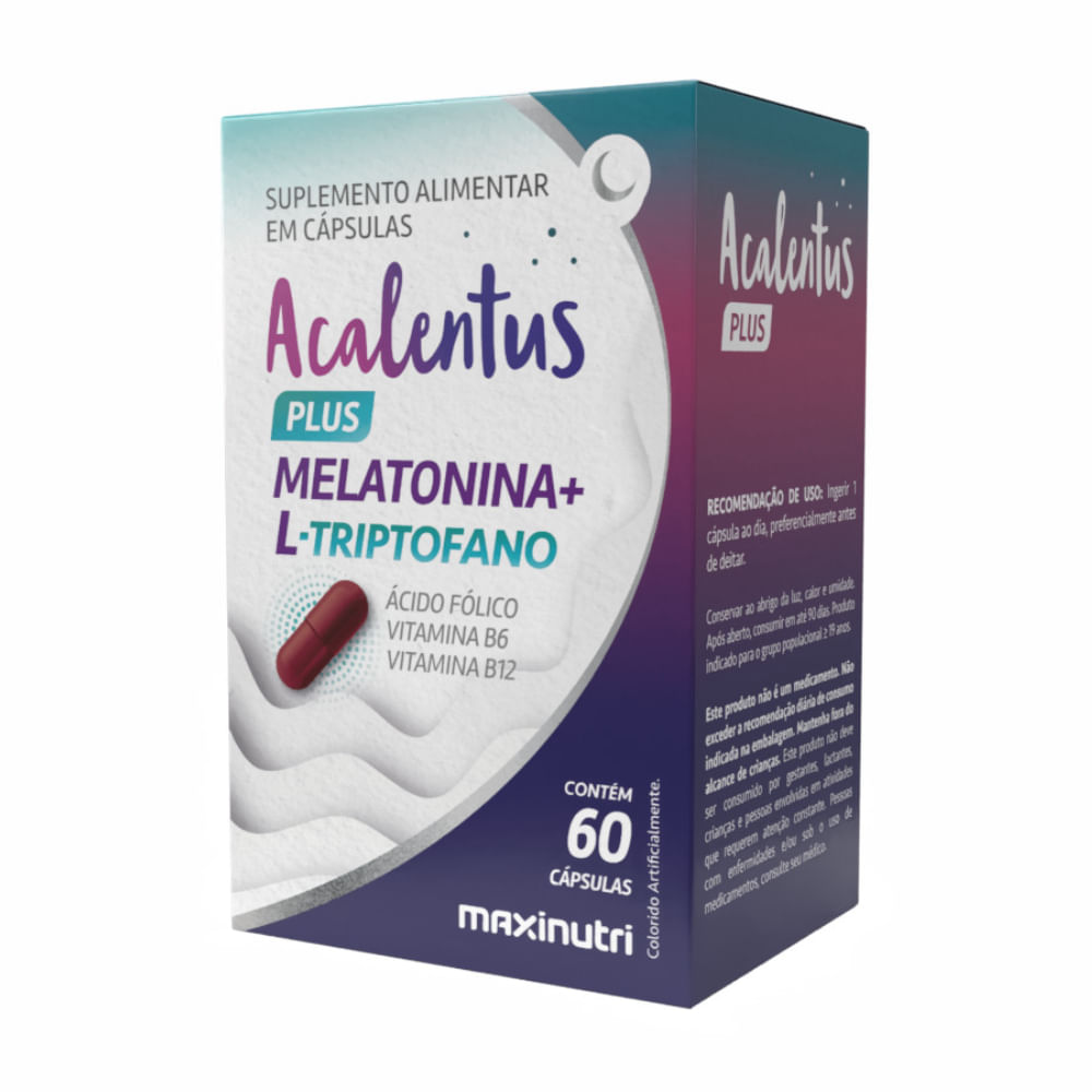 Acalentus Plus Melatonina + L-Triptofano Maxinutri 60 Cápsulas