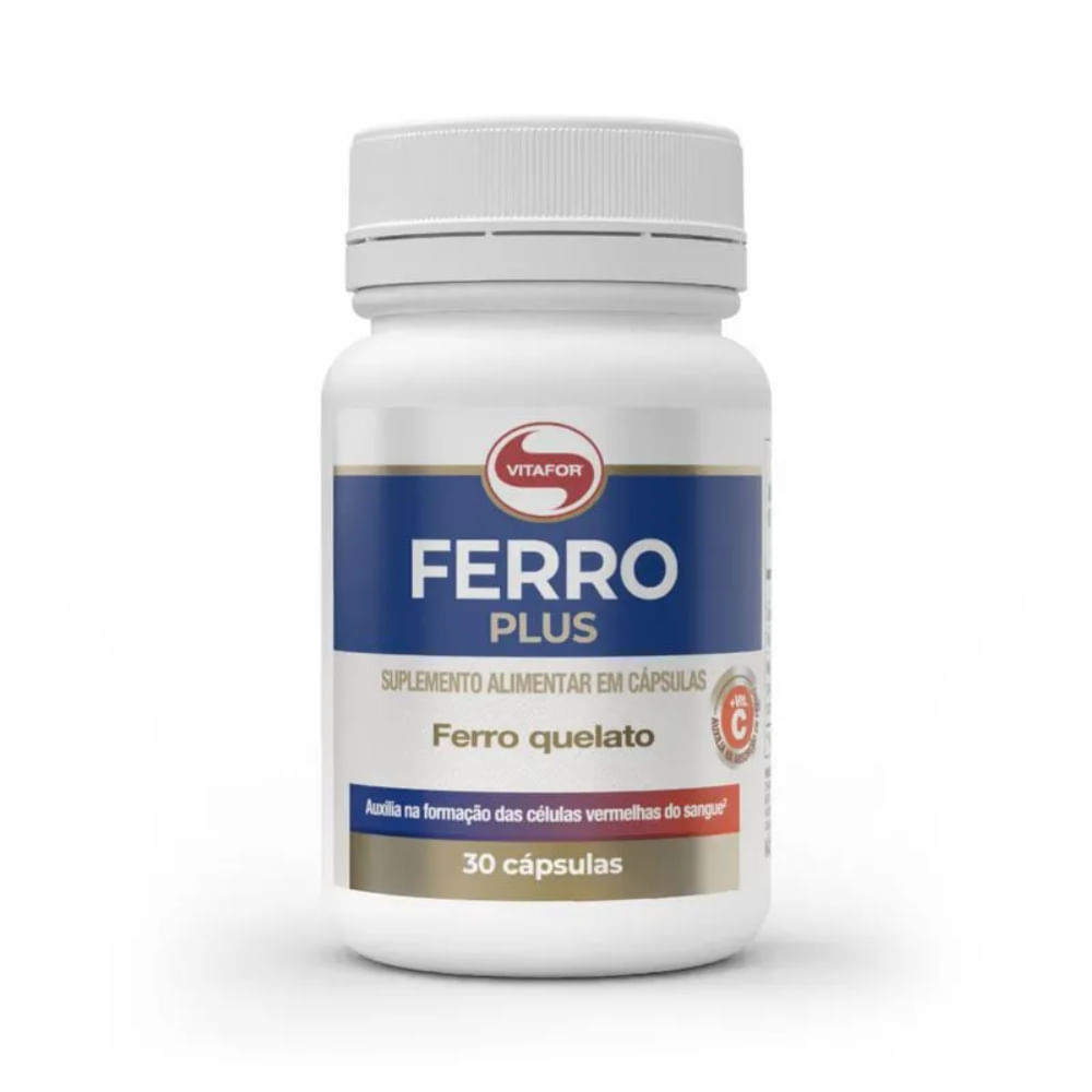 Kit 2 Ferro Plus Vitafor 30 Cápsulas