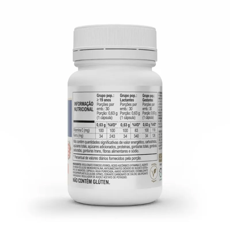 Ferro Plus Vitafor 30 Cápsulas