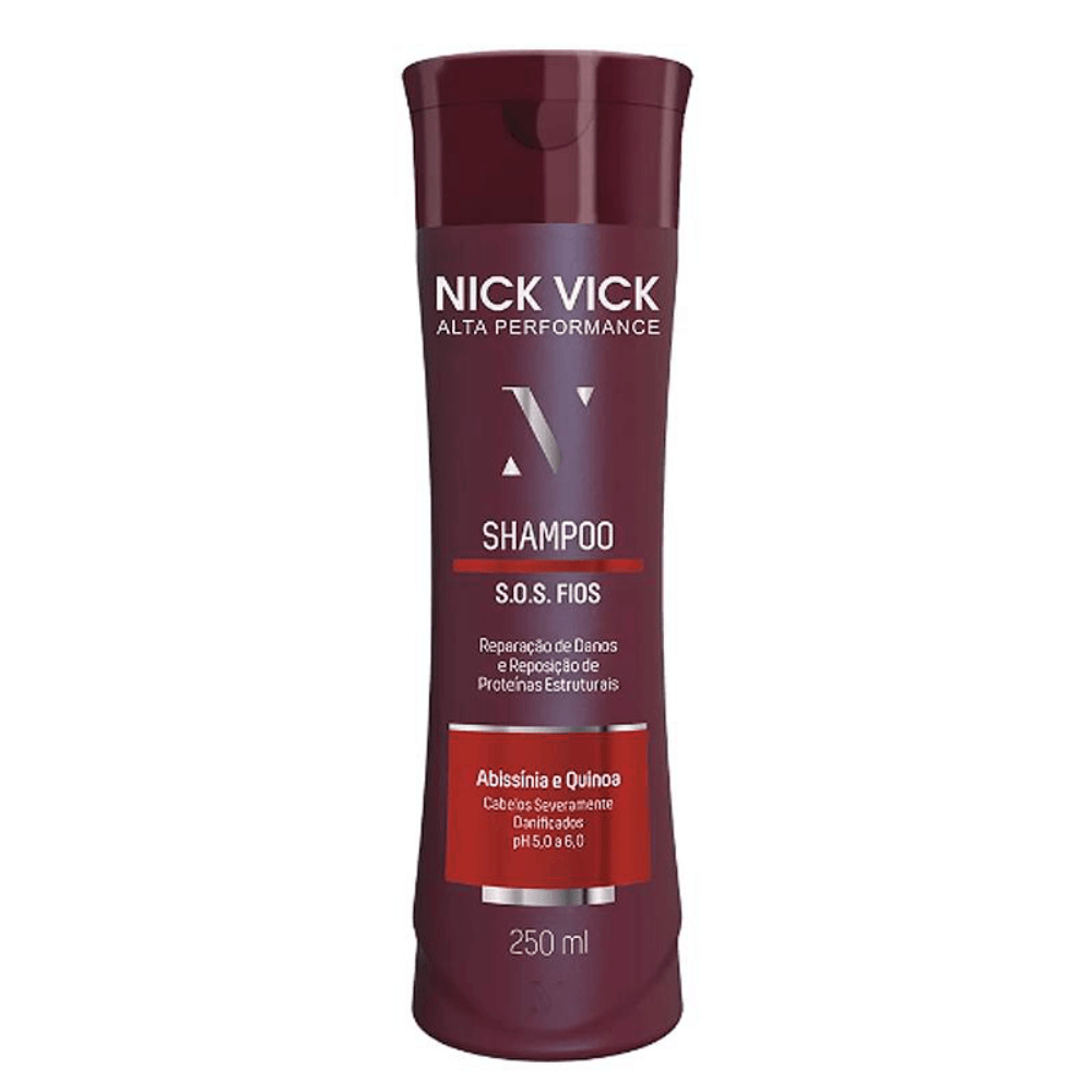 Shampoo Reconstrutor Pro-Hair S.O.S Fios Abssinia e Quinoa Nick & Vick 250ml