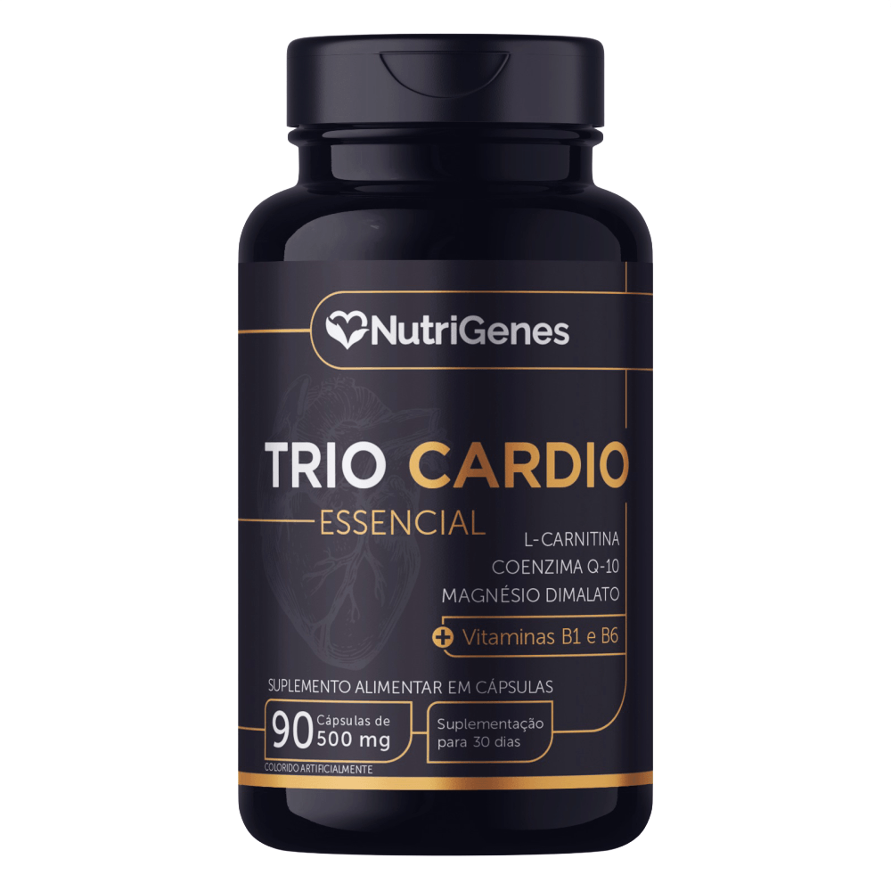 Trio Cardio  Magnésio + Coq10 L + Carnitina Nutrigenes 90 Cápsulas