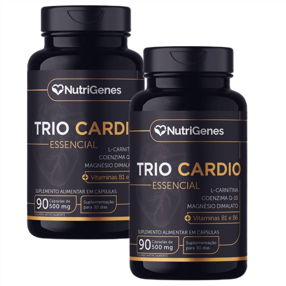 Kit Trio Cardio  Magnésio Nutrigenes 90 Cápsulas 2 Unidades