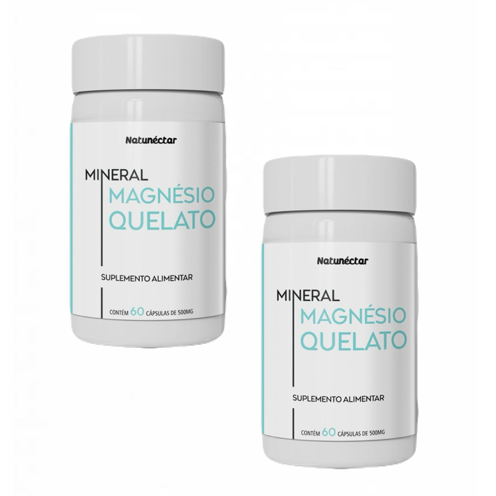 Kit Magnésio Quelato Puro Natunéctar 60 Cápsulas 2 Unidades