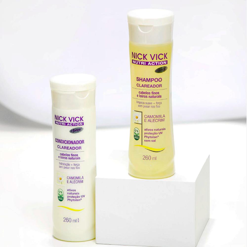 Kit Clareador Nick Vick Nutri Shampoo 260ml + Condicionador 260ml