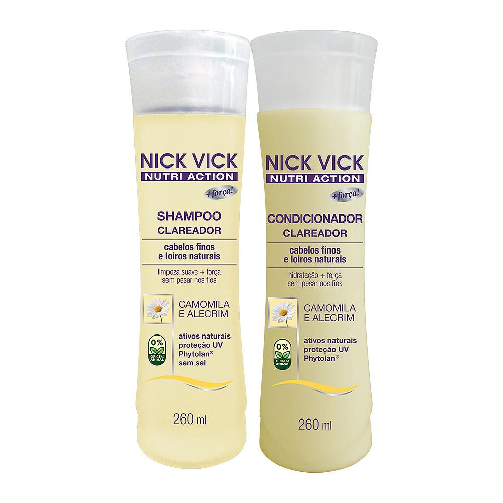 Kit Clareador Nick Vick Nutri Shampoo 260ml + Condicionador 260ml
