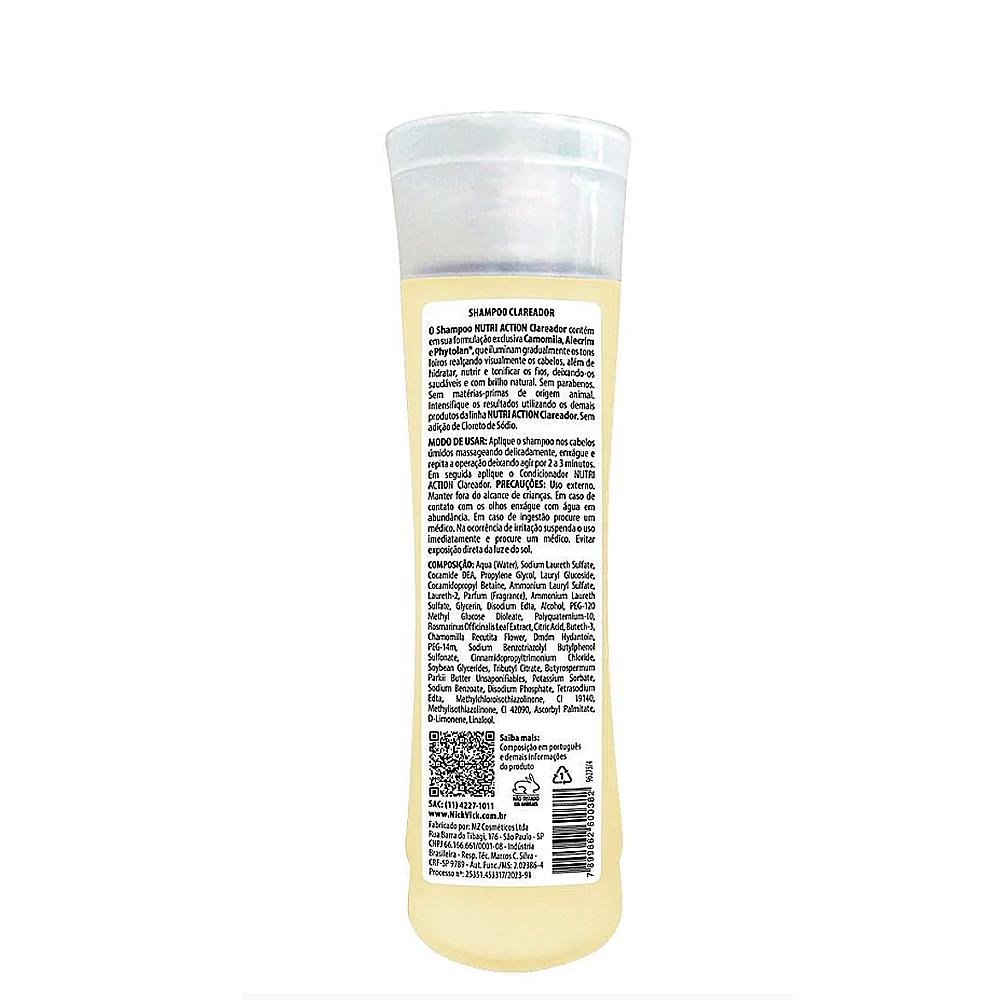 Kit Clareador Nick Vick Nutri Shampoo 260ml + Condicionador 260ml