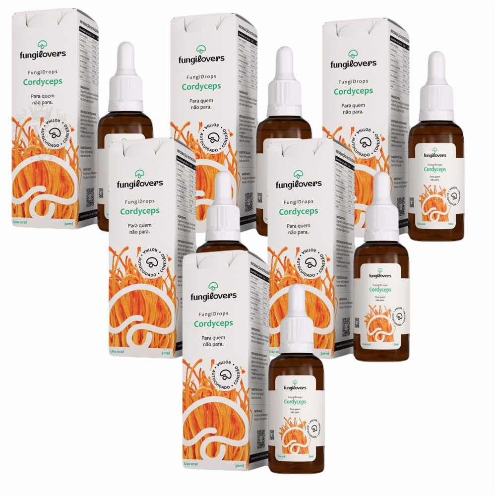 Kit Extrato Cordyceps  Militaris Fungilovers 30ml 6 Unidades