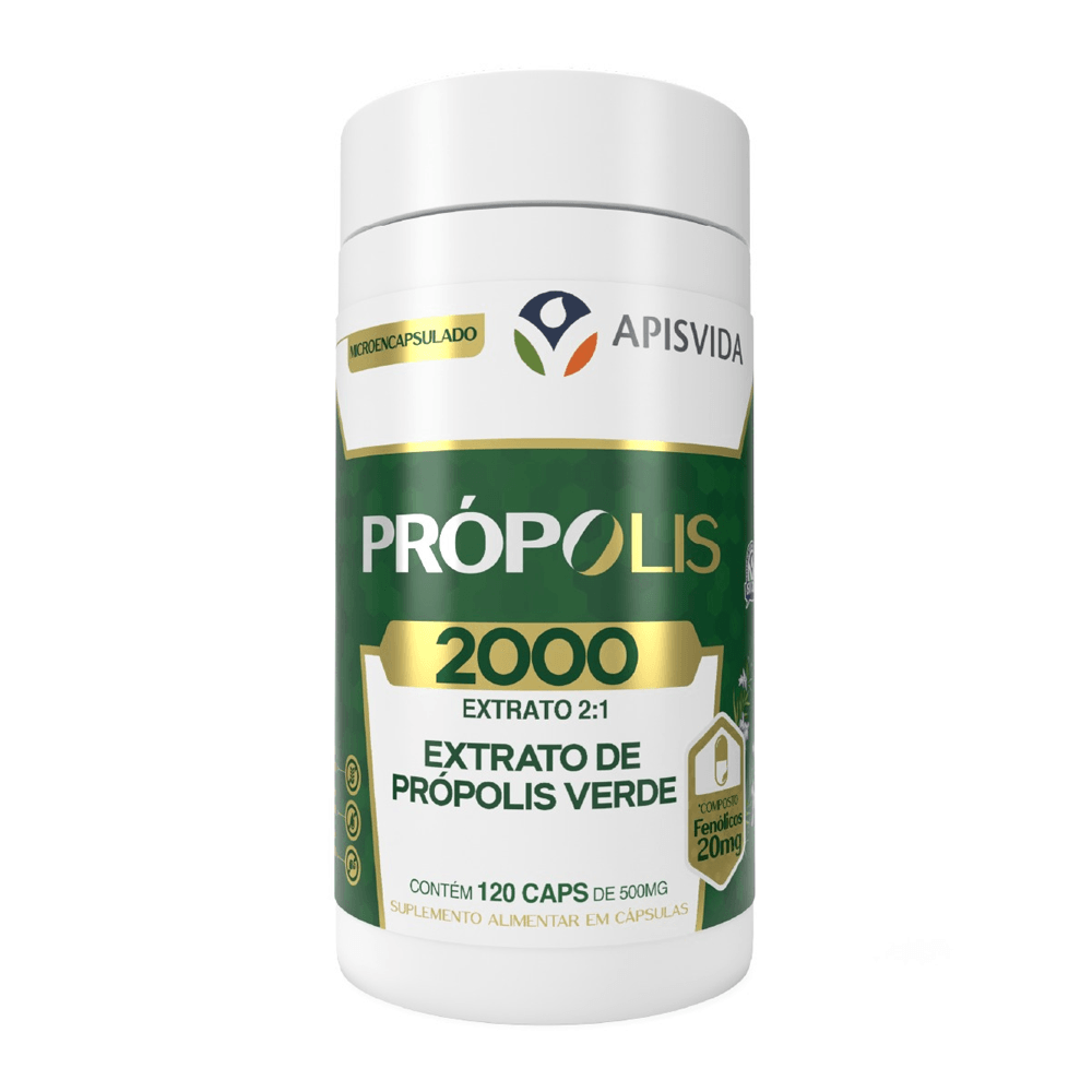 Própolis Verde Apisvida 500mg 120 Cápsulas
