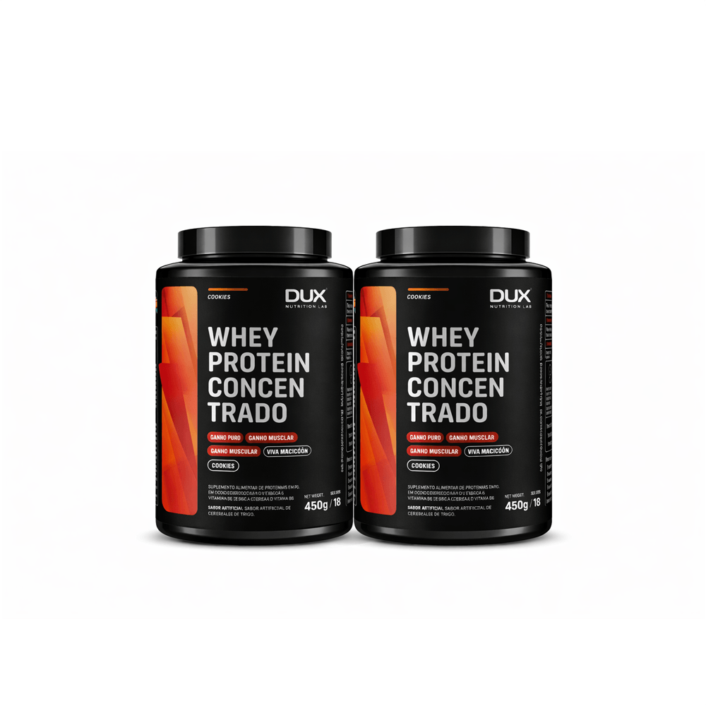 Kit Whey Protein Concentrado Sabor Butter Cookies 450g 2 Unidades