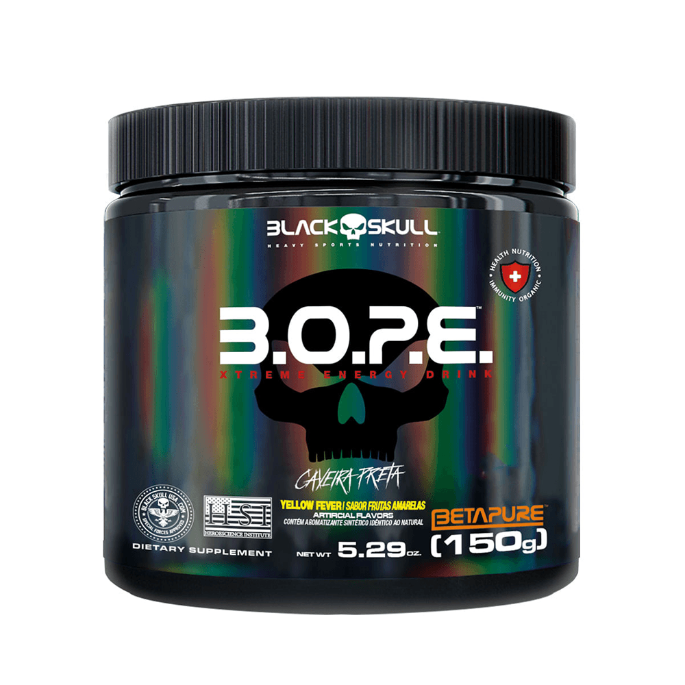 Pré Treino B.o.p.e Black Skull Frutas Amarelas 150g