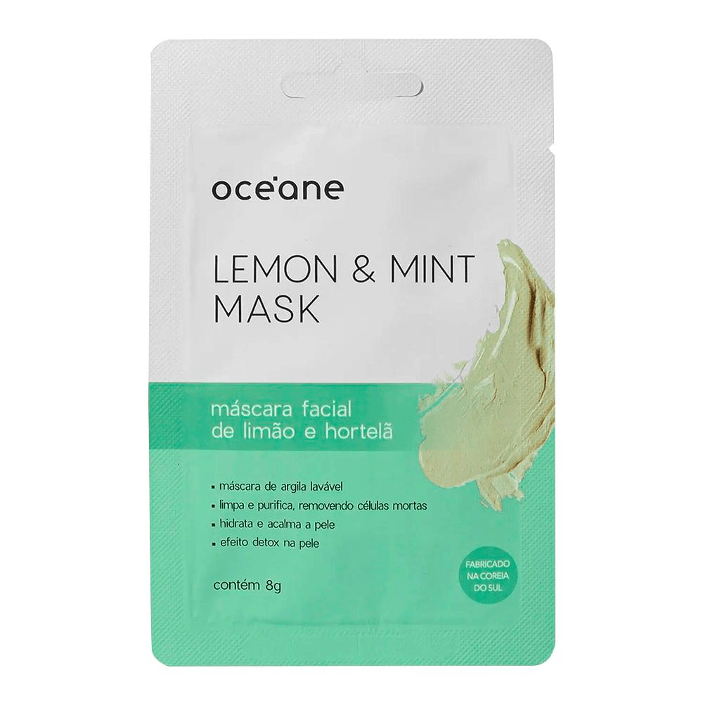 Máscara Facial Limão E Hortelã Océane 8g
