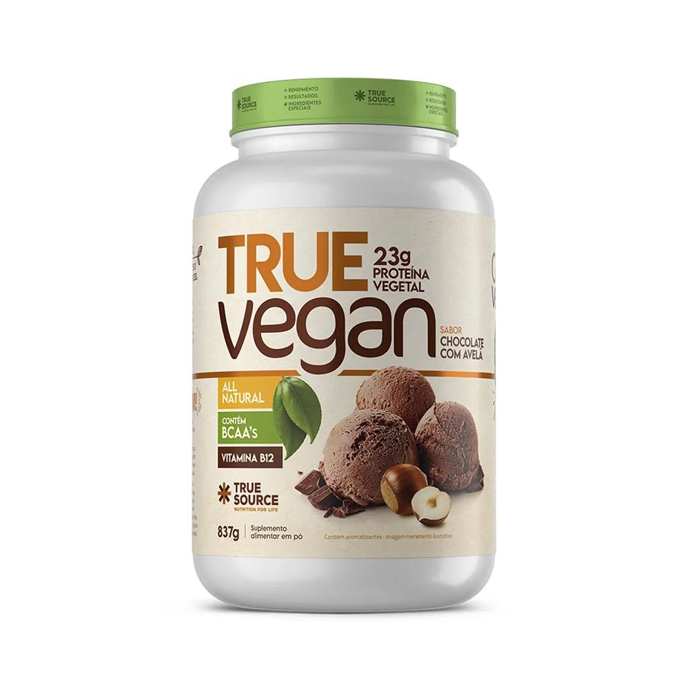 Proteína True Vegan True Source 837g Sabor Chocolate Com Avelã