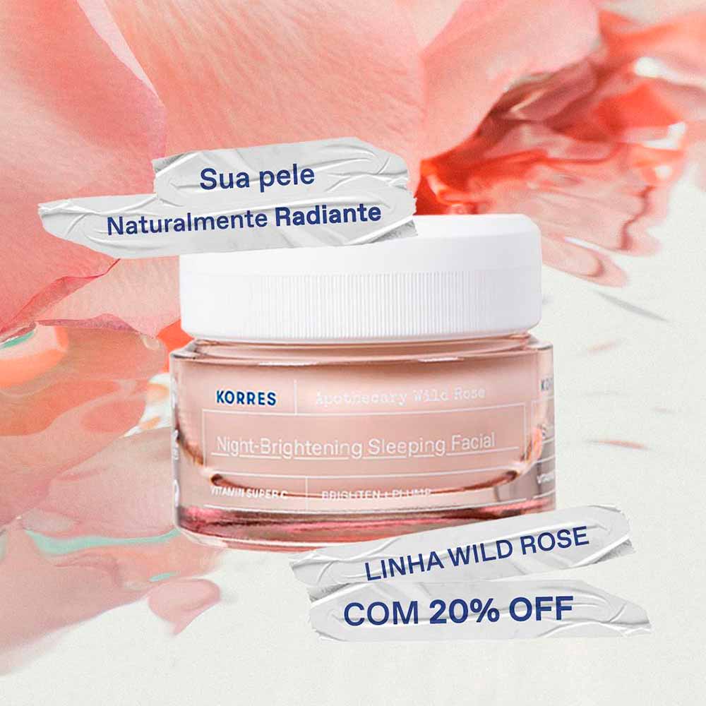 Creme Facial Noturno de Clareamento Wild Rose Korres 40ml