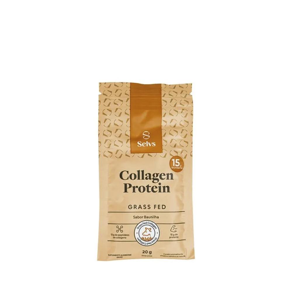 Sachê Collagen Protein Selvs 20g Sabor Baunilha
