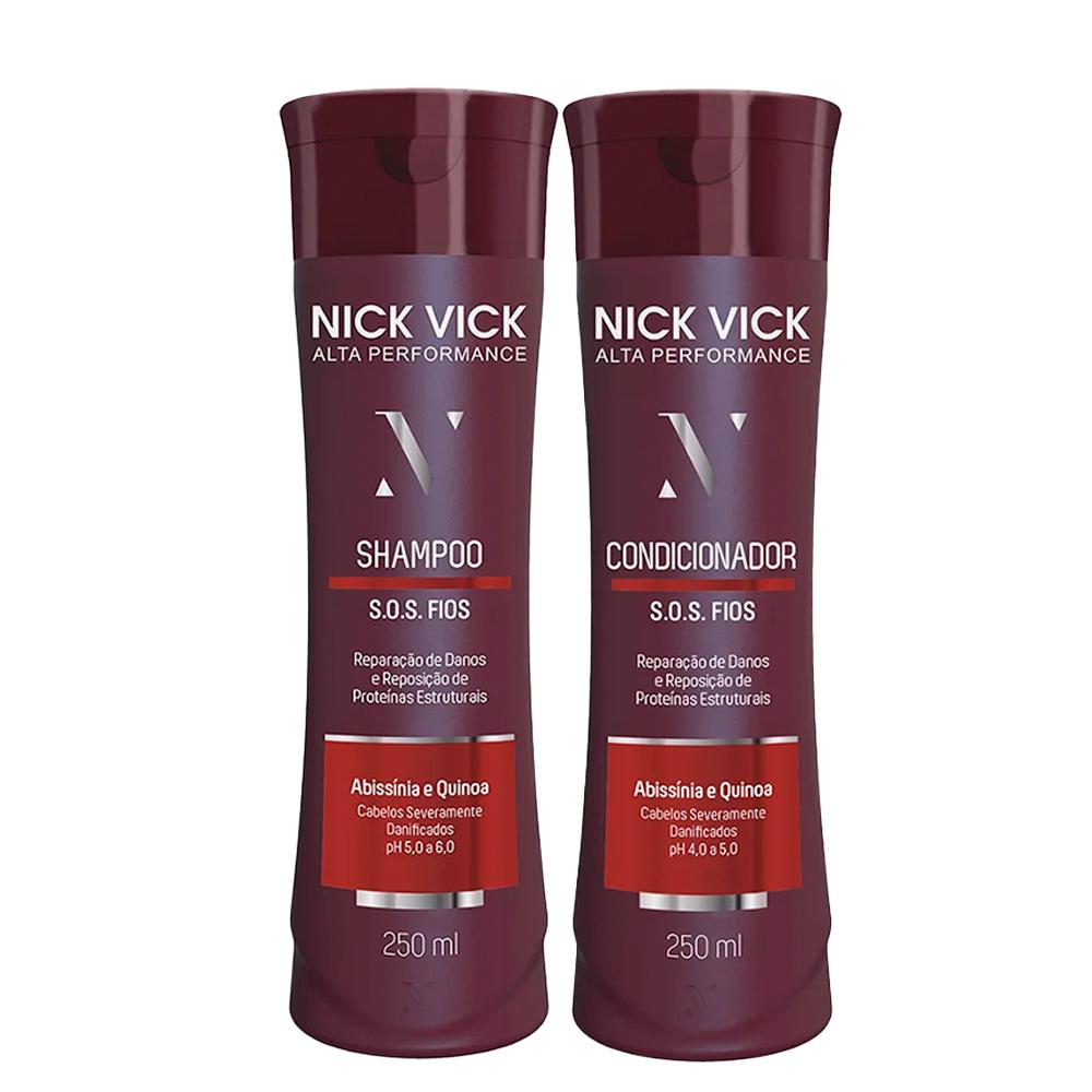 Kit Shampoo 250ml + Condicionador 250ml S.O.S Nick Vick