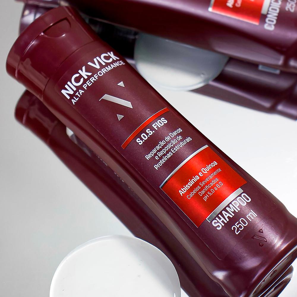 Kit Shampoo 250ml + Condicionador 250ml S.O.S Nick Vick