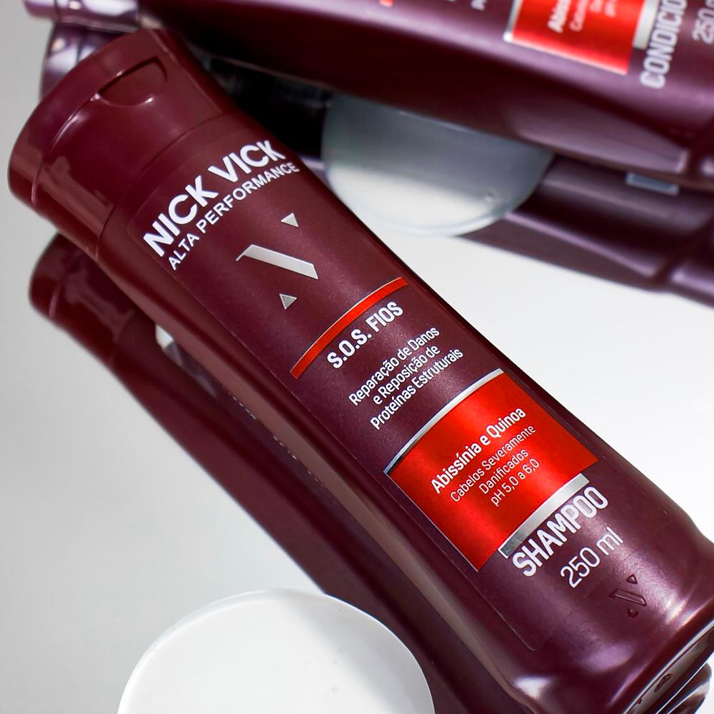 Kit Shampoo 250ml + Condicionador 250ml S.O.S Nick Vick