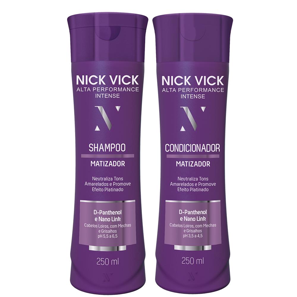 Kit Shampoo Matizador 250ml + Condicionador Matizador 250ml Nick Vick