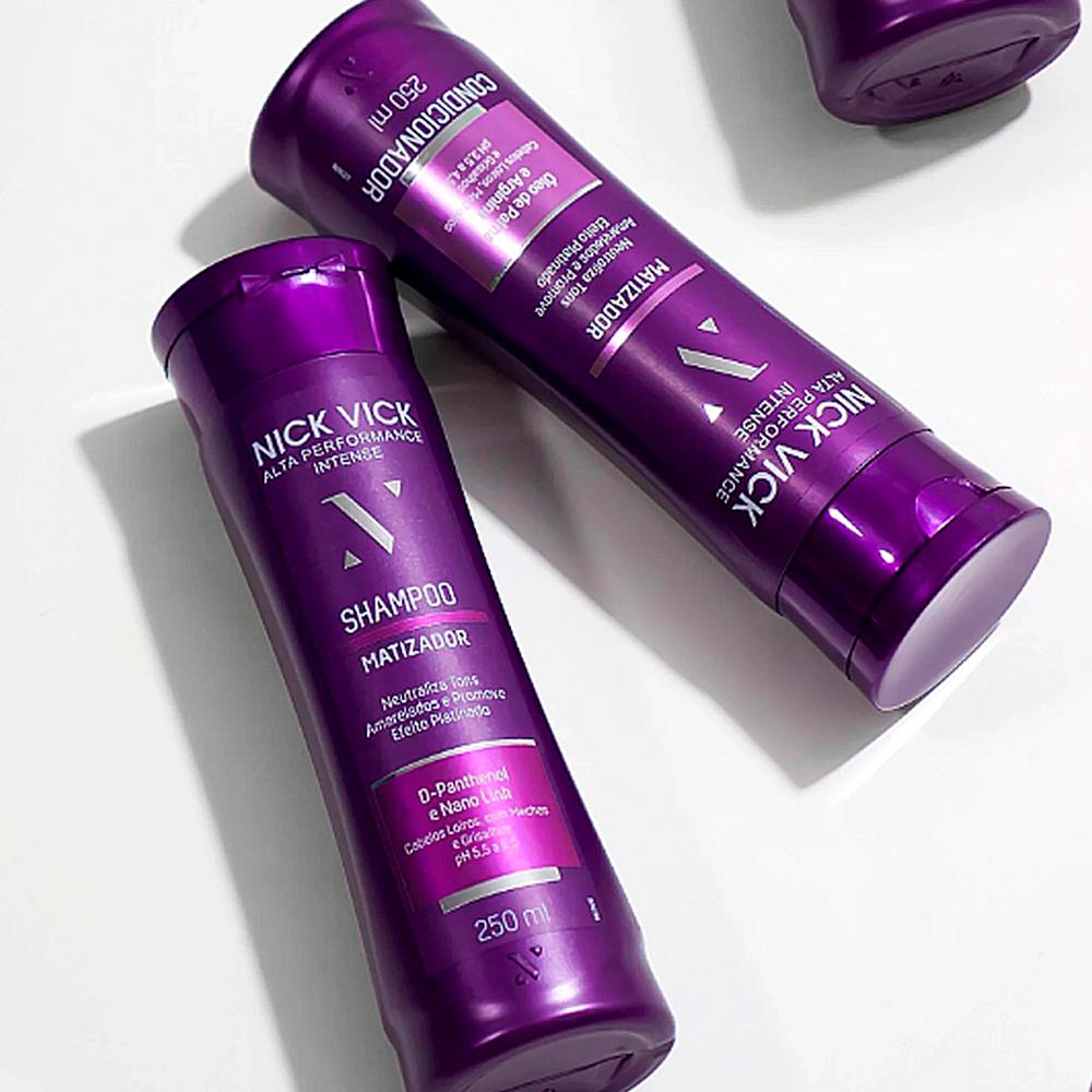 Kit Shampoo Matizador 250ml + Condicionador Matizador 250ml Nick Vick
