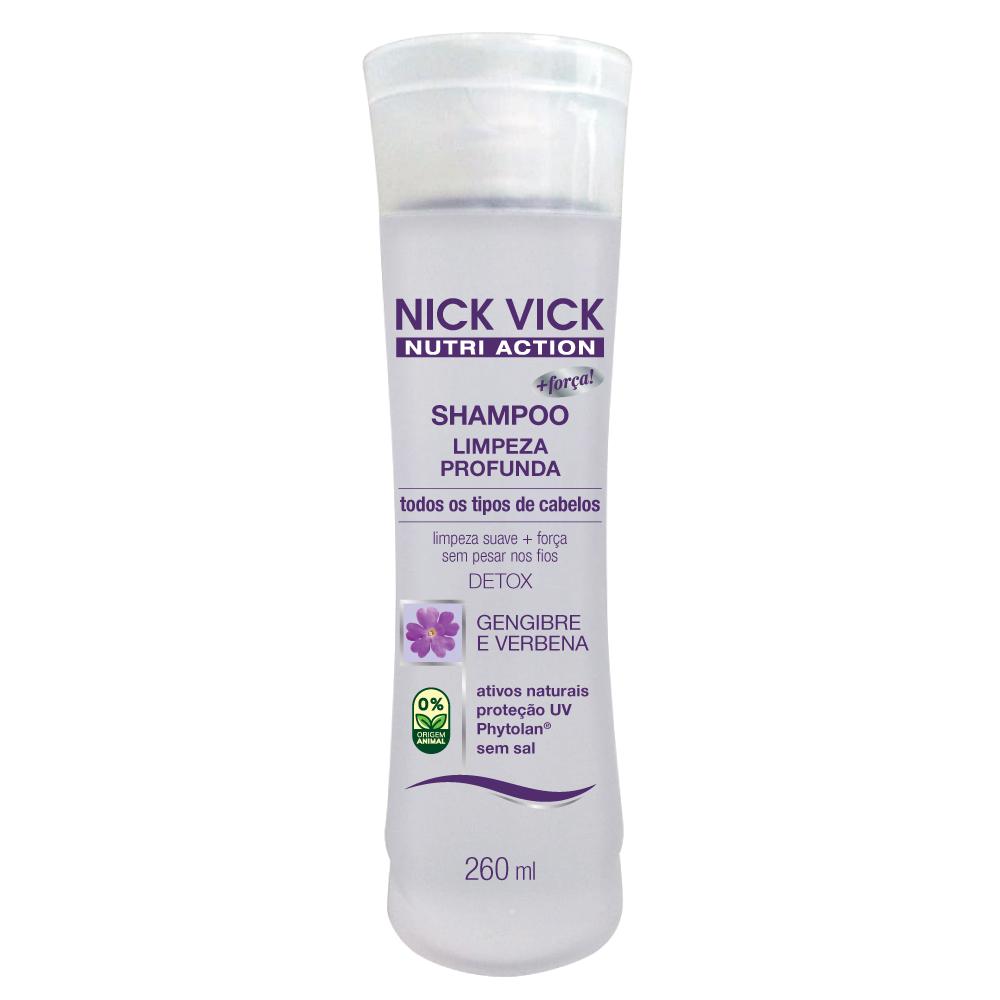 Shampoo Limpeza Profunda Nutri Action Nick Vick 260ml