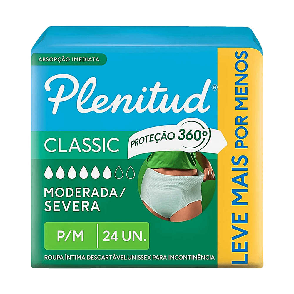 Roupa Íntima Descartável Unissex Classic Plenitud P/m 24 Unidades