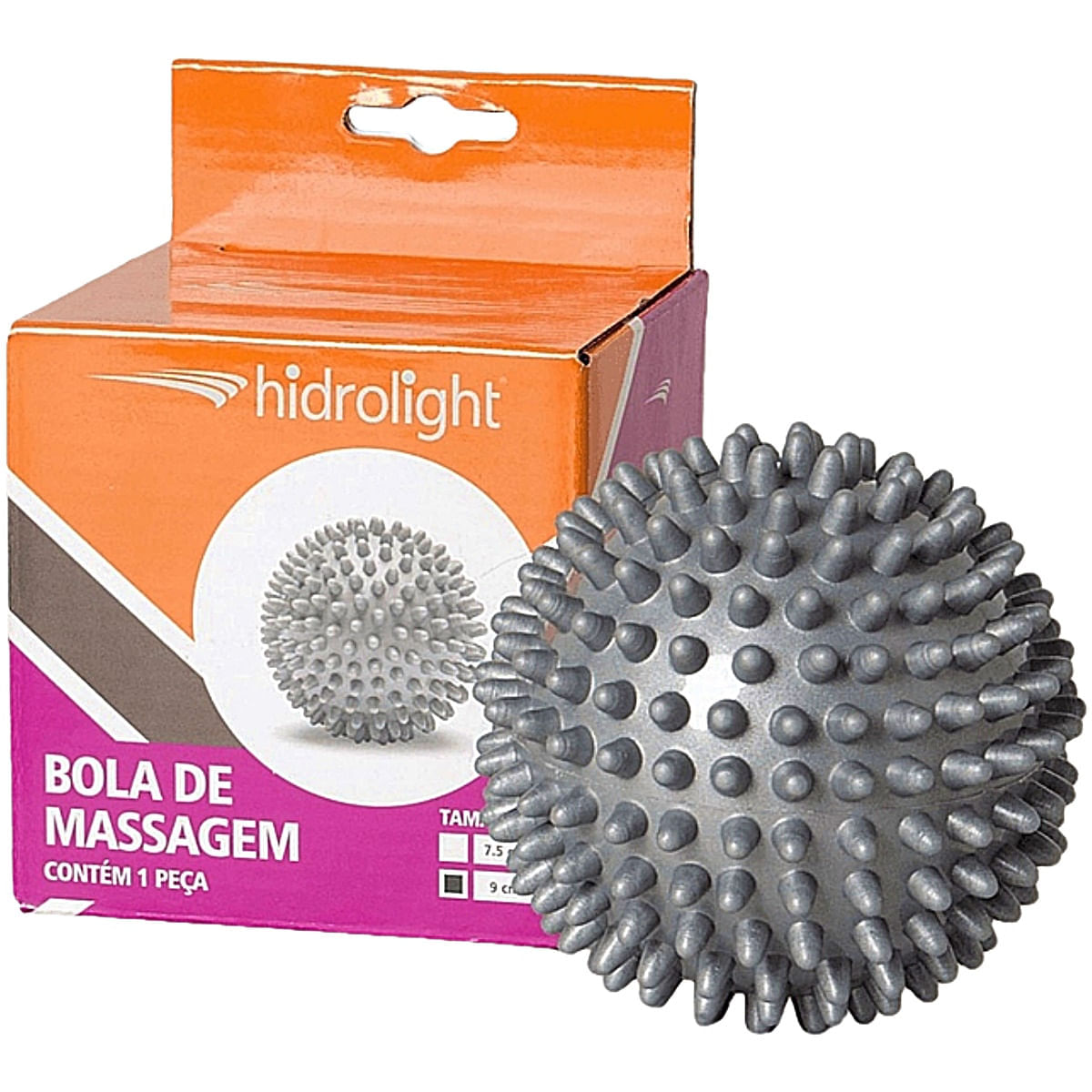 Bola de Massagem Cinza 9,0cm Hidrolight