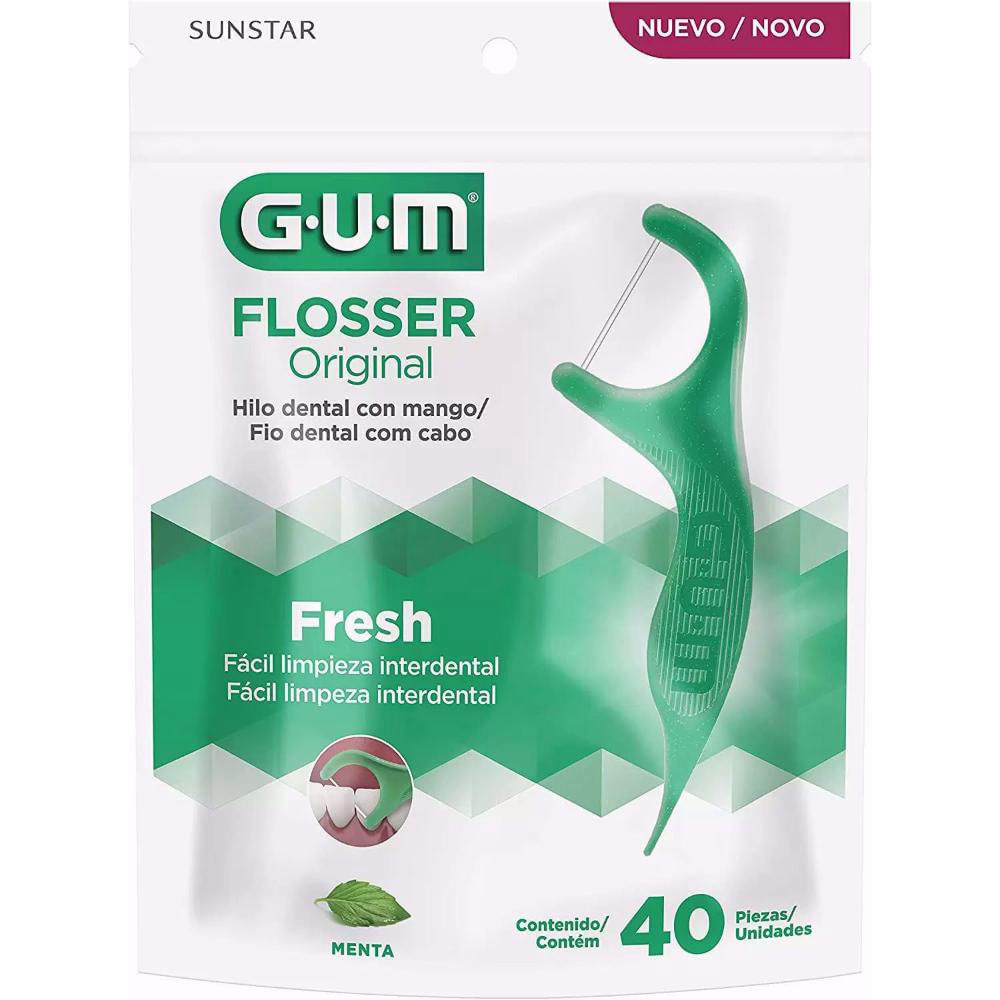 Fio Dental Original Menta Gum Flossers 40 Unidades