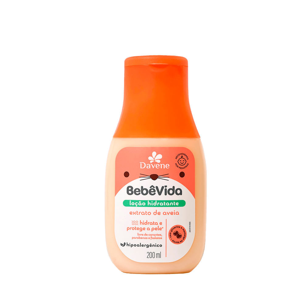 Loção Hidratante Bebê Vida Extrato De Aveia Davene 200ml
