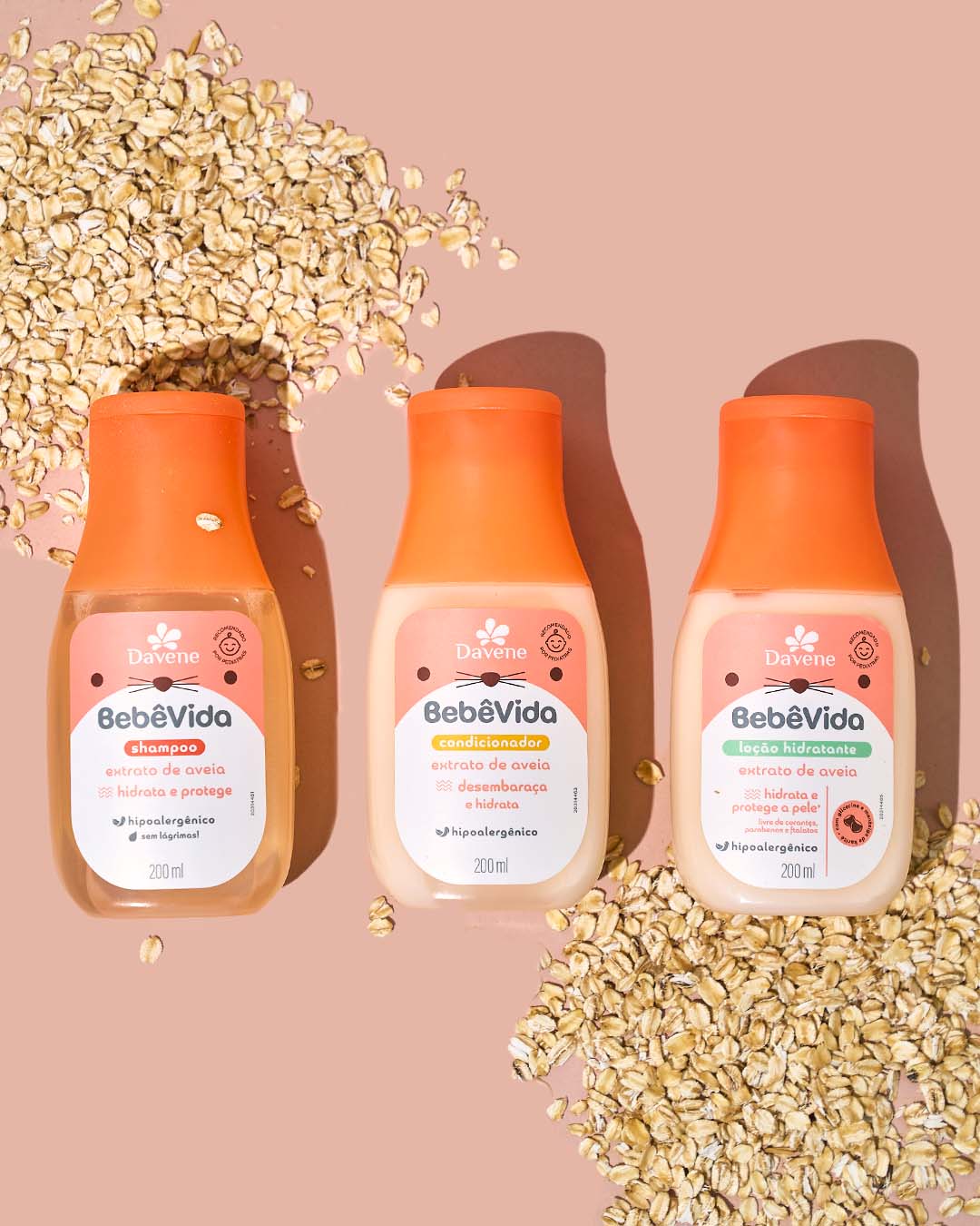 Loção Hidratante Bebê Vida Extrato de Aveia Davene 200ml