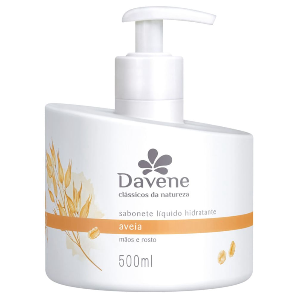 Sabonete Líquido Mãos E Rosto Clássicos Da Natureza Aveia Davene 500ml