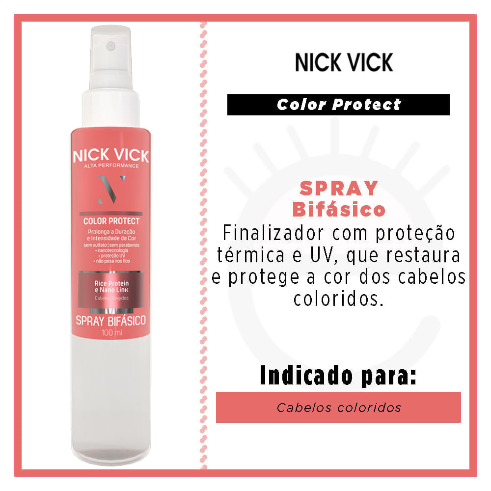 Spray Bifásico Alta Performance Color Protect Nick e Vick 100ml