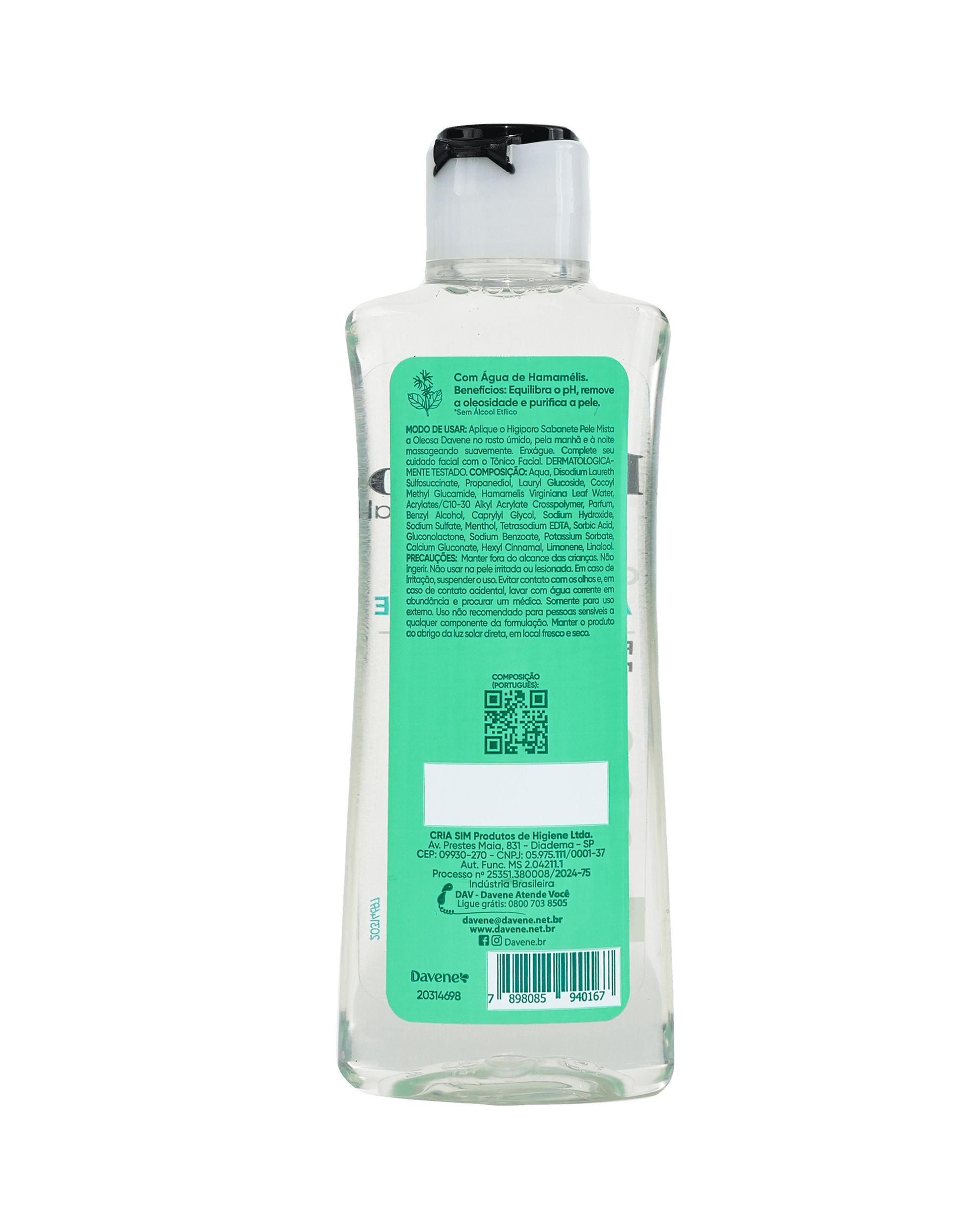 Água Micelar Higiporo Pele Mista a Oleosa Davene 130ml