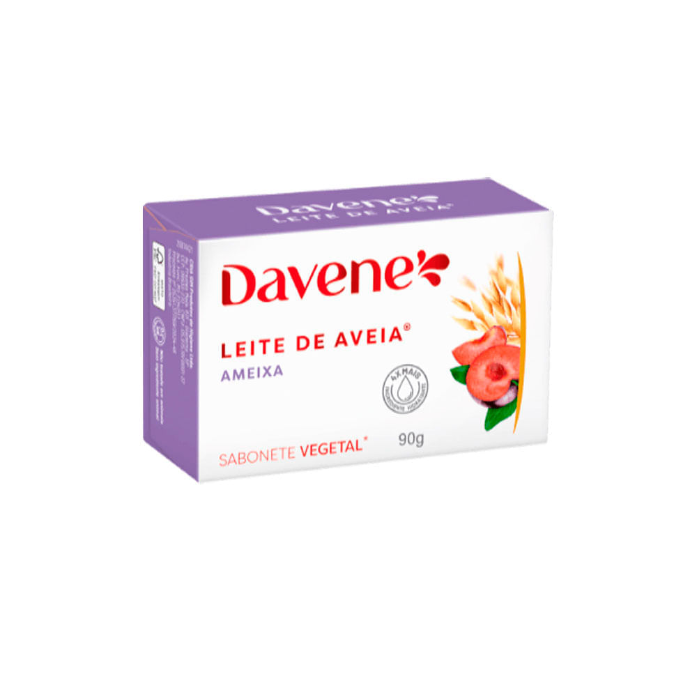 Sabonete Vegetal Em Barra Leite De Aveia E Ameixa Davene 90g