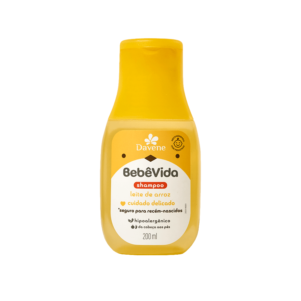 Shampoo Bebê Vida Leite De Arroz Davene 200ml