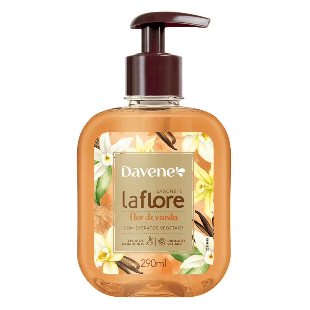 Sabonete Líquido La Flore Flor De Baunilha Davene 290ml