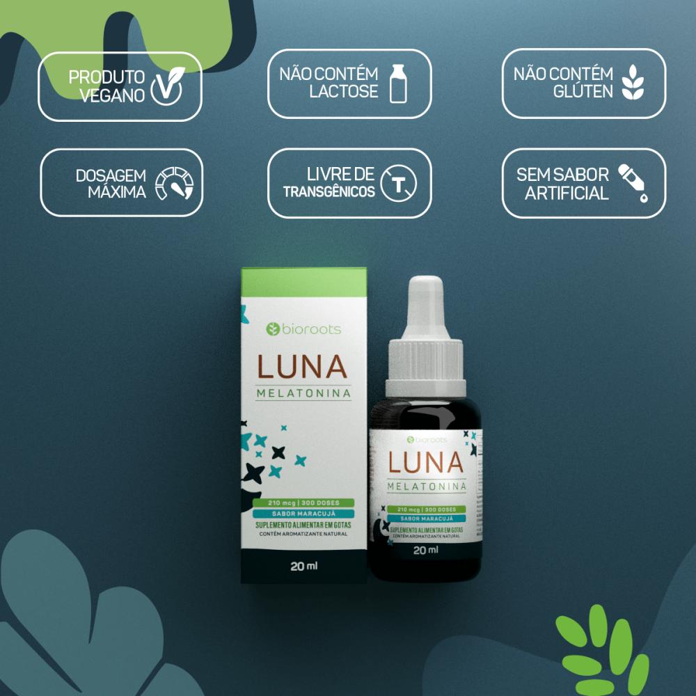 Luna Melatonina em Gotas Bioroots 20ml