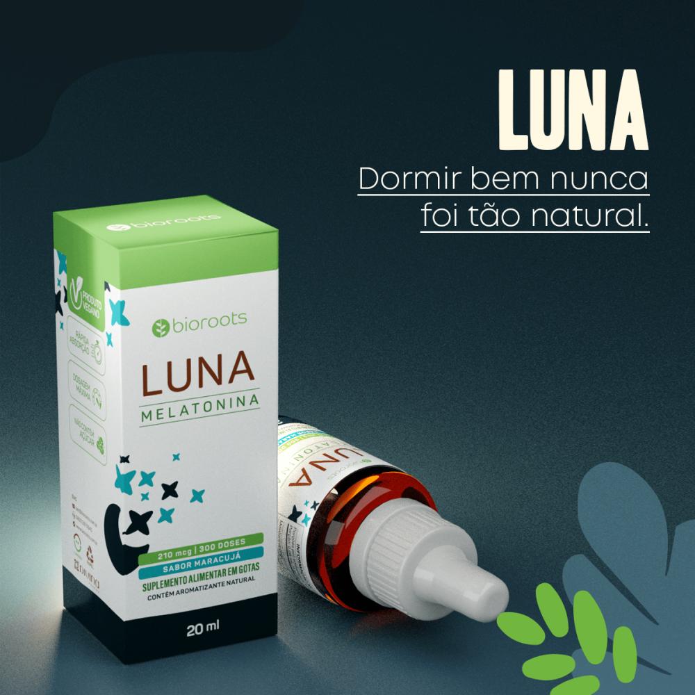 Luna Melatonina em Gotas Bioroots 20ml