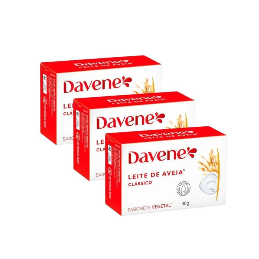 Sabonete Vegetal Em Barra Leite De Aveia Original 90g 3 Unidades