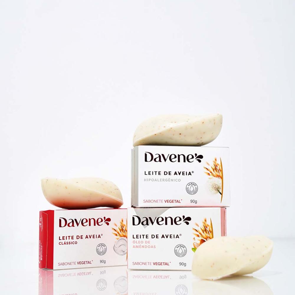 Sabonete Vegetal em Barra Leite de Aveia Original 90g 3 Unidades