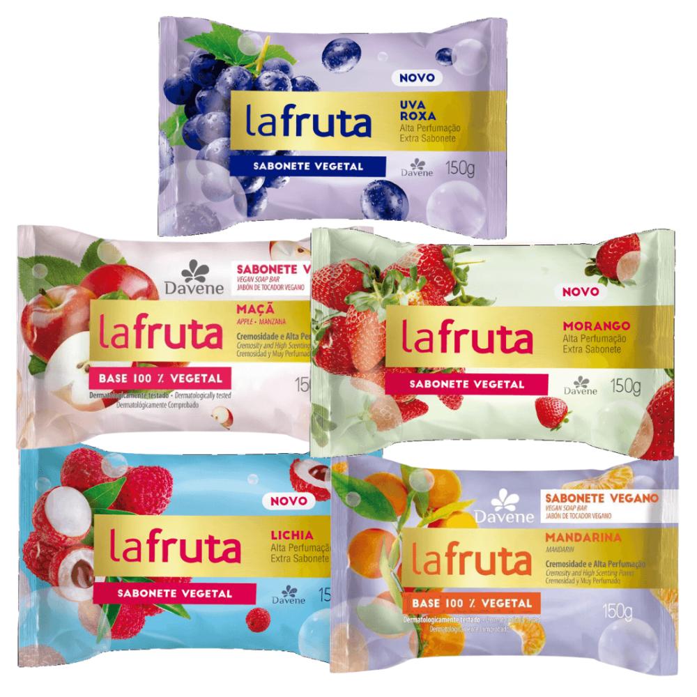 Combo Sabonetes La Fruta Davene 5 Unidades