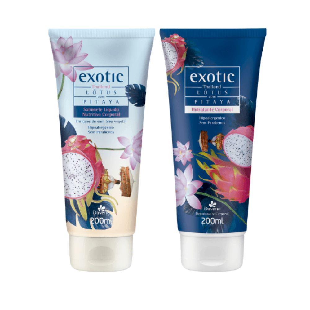 Kit Exotic Thailand Hidratante 200ml + Sabonete Líquido 200ml Davene