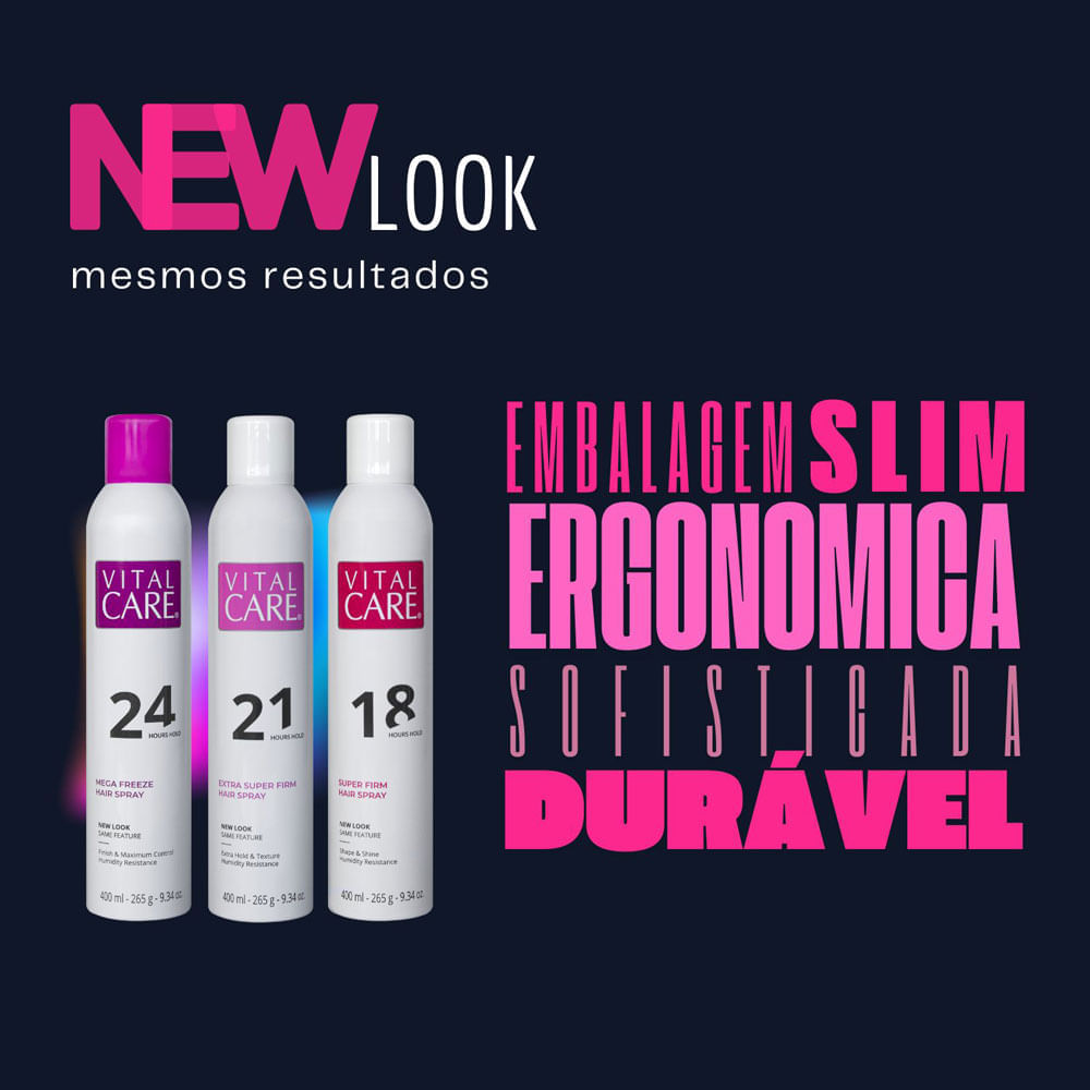 Spray Fixador Mega Freeze Hair 24h Vital Care 400ml