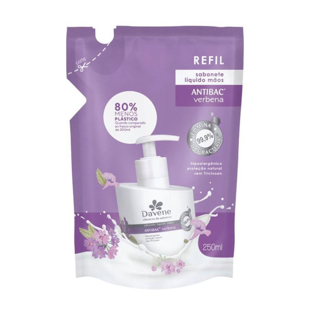 Refil Sabonete Líquido Clássicos Da Natureza Antibac Verbena Davene 250ml