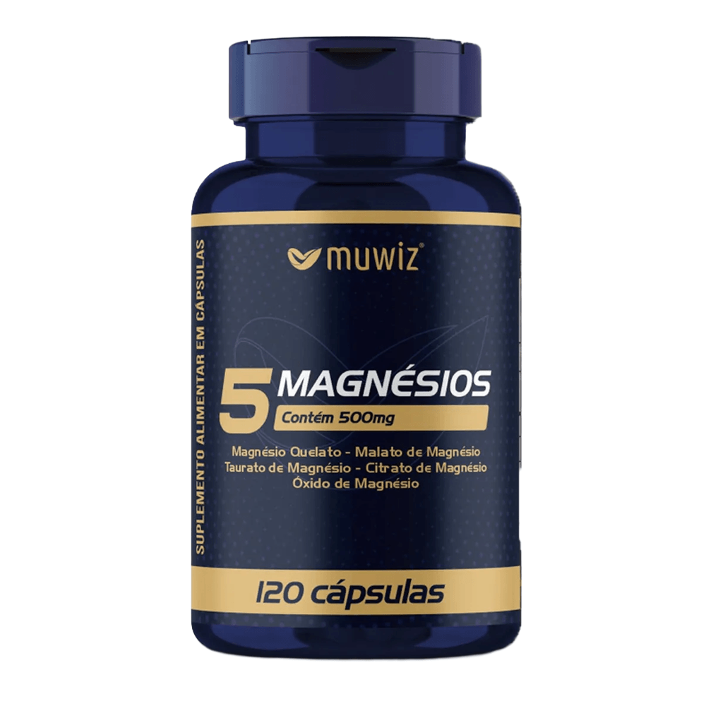 5 Magnésios Muwiz 500mg 120 Cápsulas