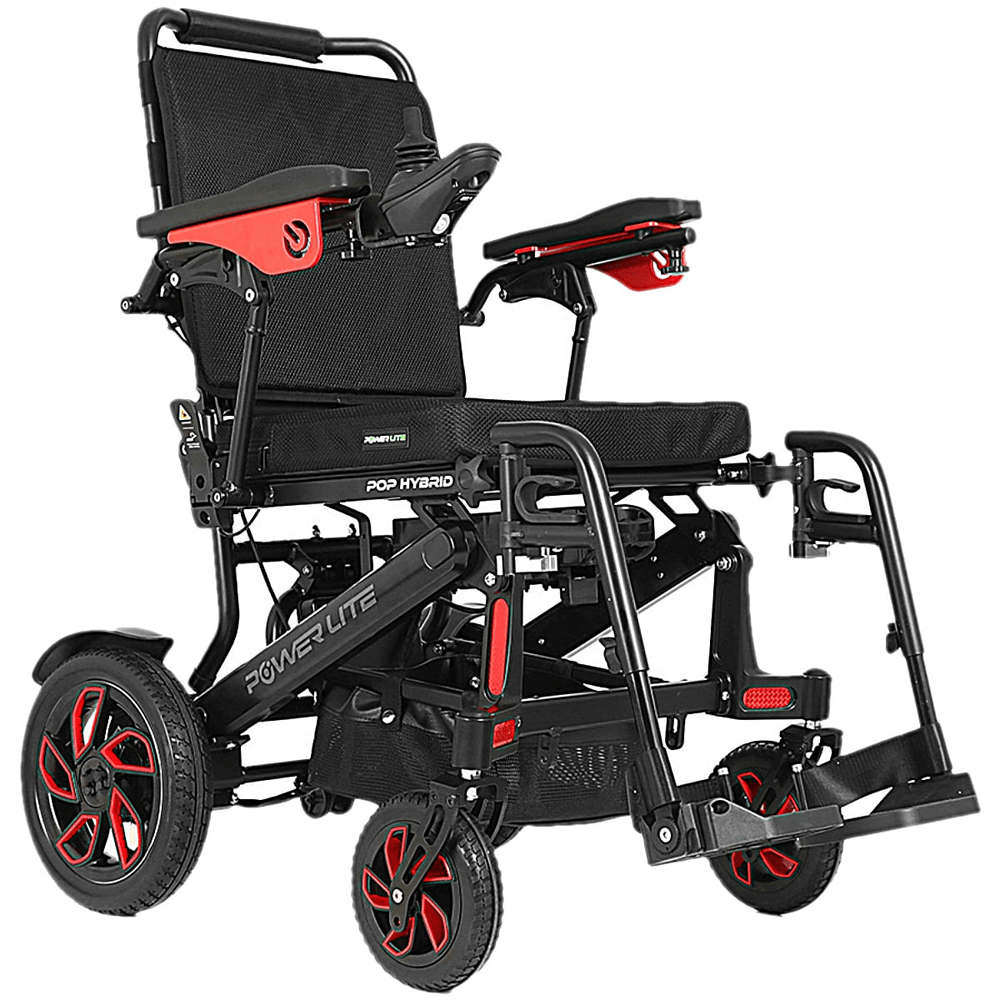 Cadeira De Rodas Motorizada New Pop Power Lite Preta
