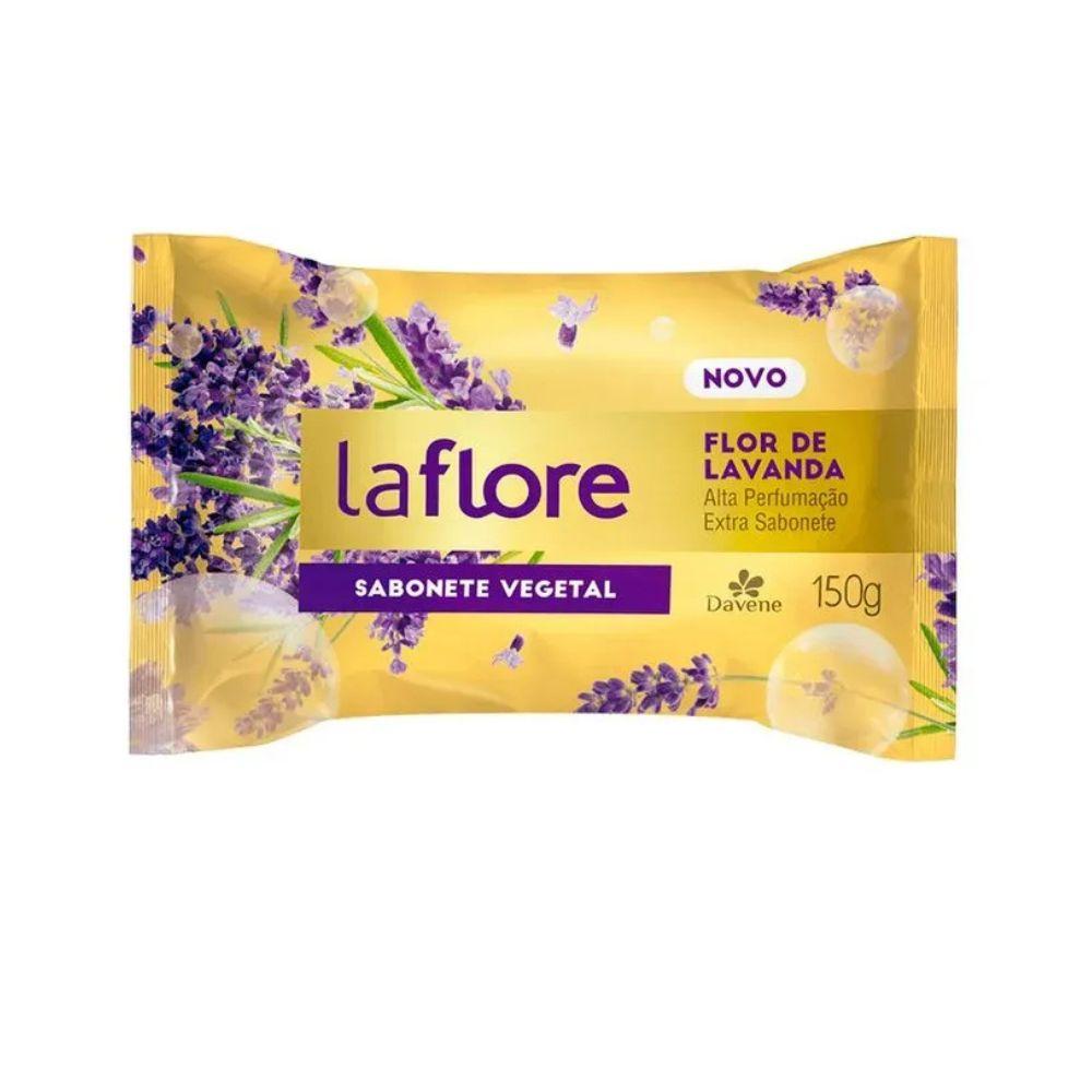 Sabonete em Barra Vegetal La Flore Lavanda Davene 150g 3 Unidades
