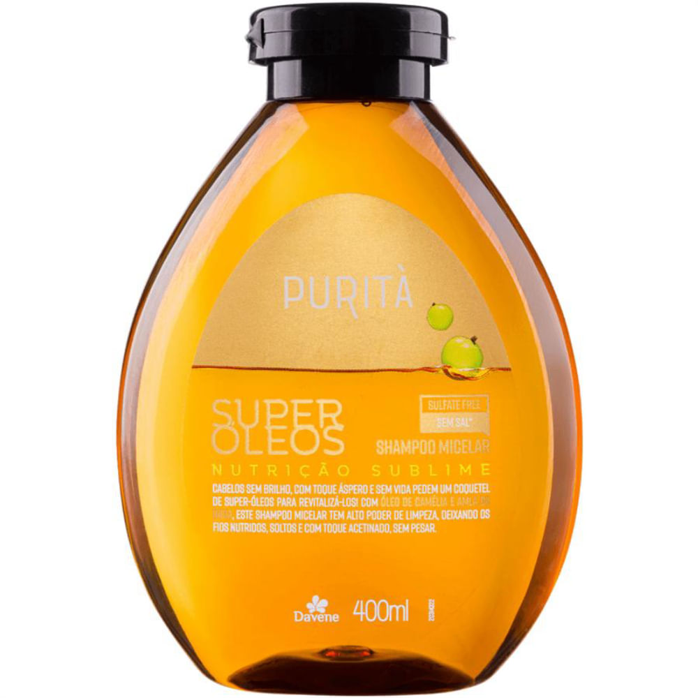 Shampoo Micelar Purità Super Óleos Purità Davene 400ml