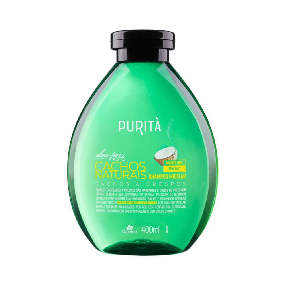 Shampoo Micelar Purità Cachos Naturais Davene 400ml
