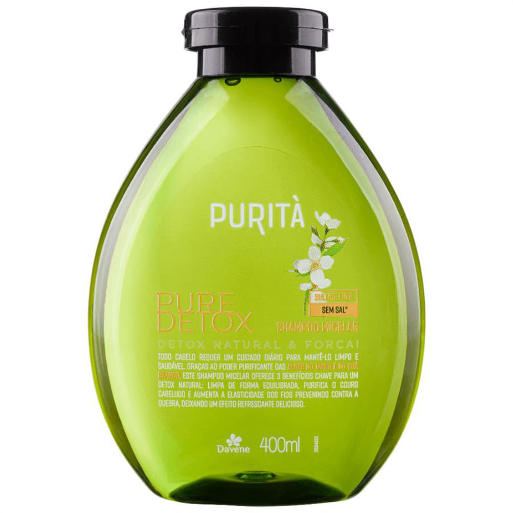 Shampoo Micelar Purità Pure Detox Davene 400ml