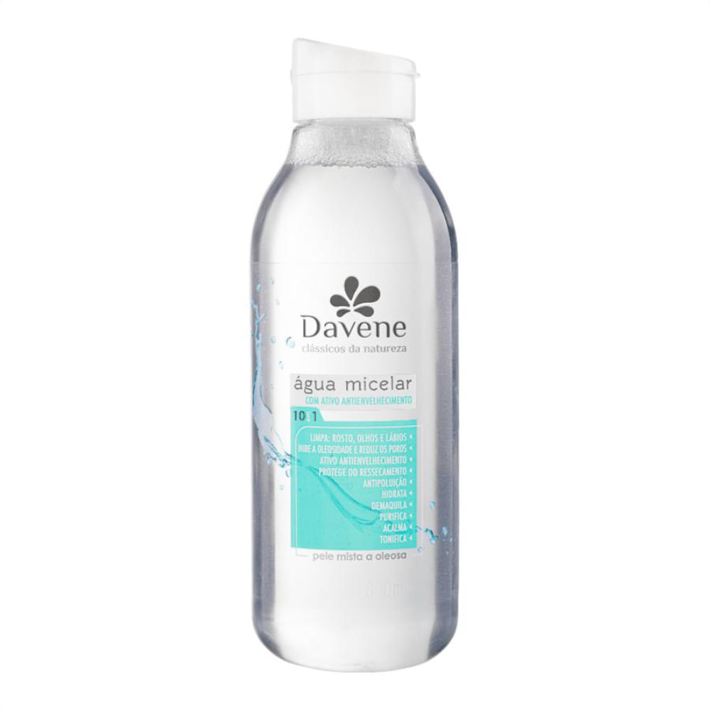 Água Micelar Clássicos Da Natureza Pele Mista A Oleosa Davene 300ml
